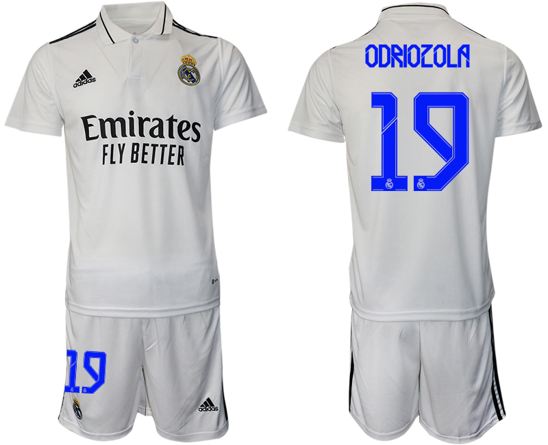 Men 2022-2023 Club Real Madrid home white 19 Adidas Soccer Jersey